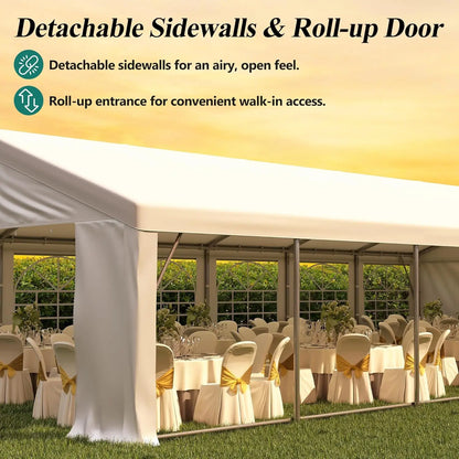 20x40 Heavy Duty Party Tent Removable Sidewall 4 Sand Bags Outdoor Wedding Event, Customized