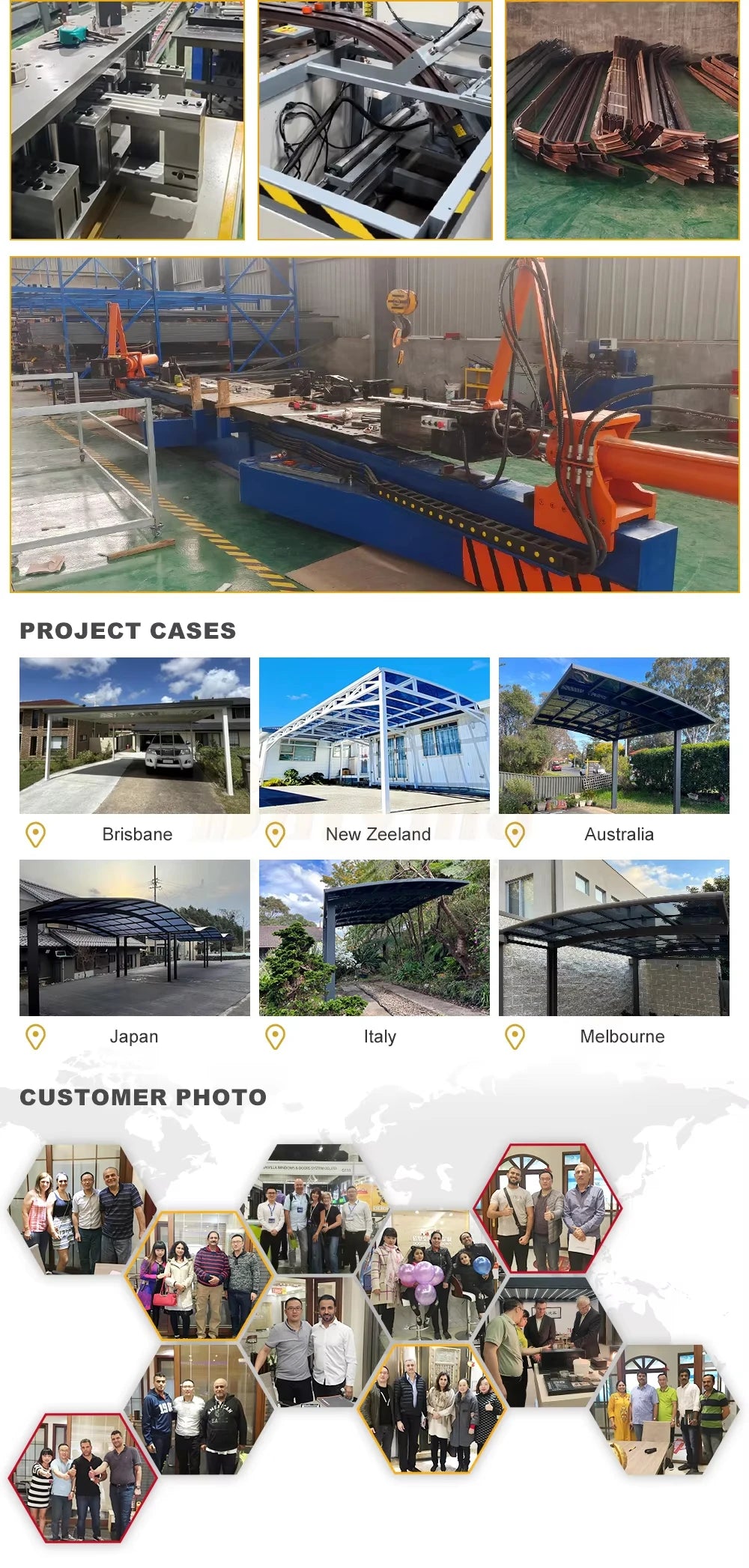 Aluminum Carport Canopy Permanent Outdoor Shelter Waterproof Gazebo Bioclimatic Terrace Shed for Driveway or Patio Protection