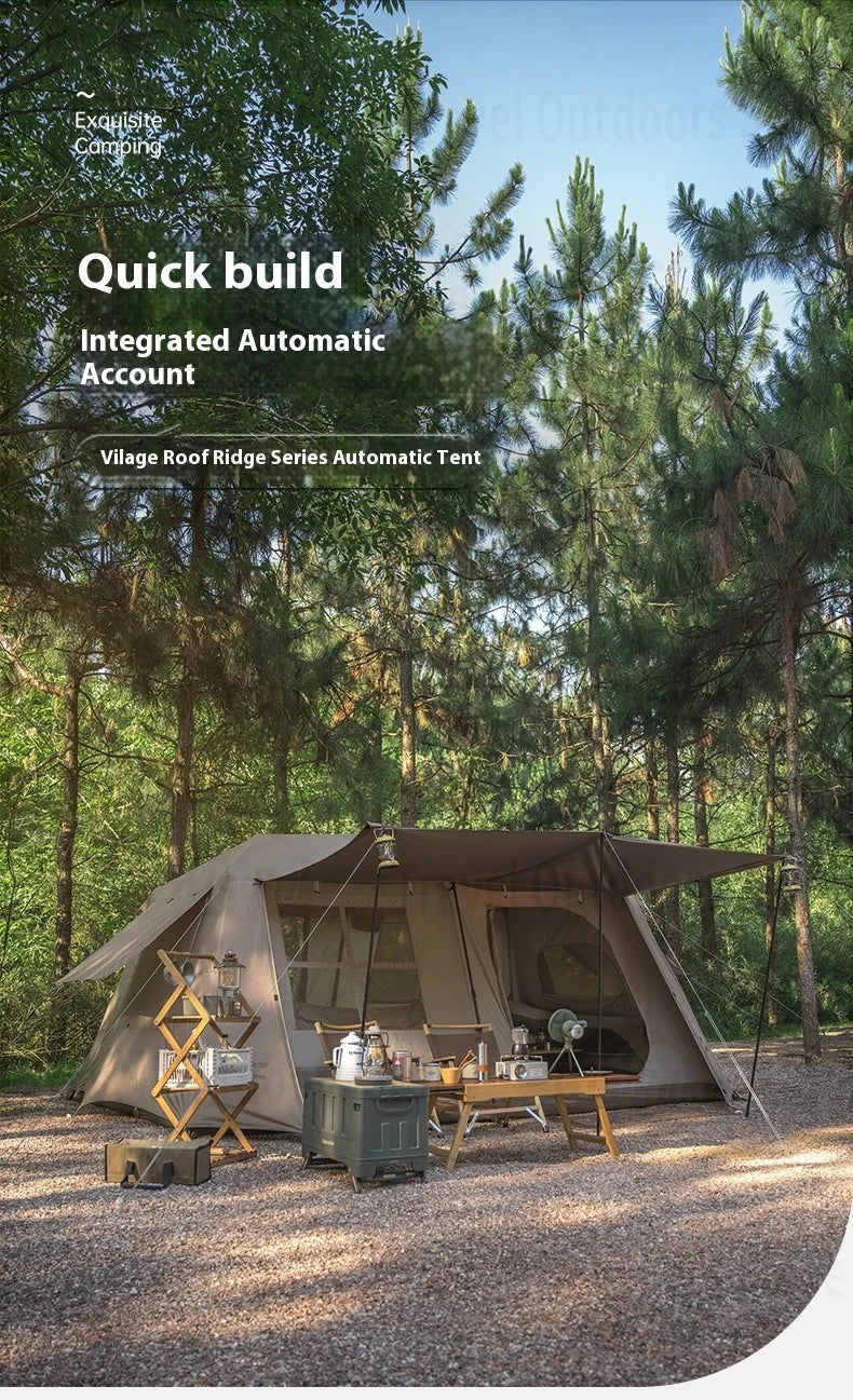 Naturehike Village 13㎡ Automatic Tent Camping Quick Opening Tents UPF50+ Breathable Tent PU2000mm Outdoor Travel For 4 Seasons