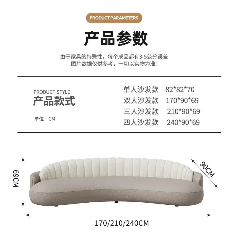 Curved Velvet Couches Modern Lounge Comfortable Nordic Puffs Sofa Luxury Designer Solid Wood Sofas Para El Hogar Home Furniture