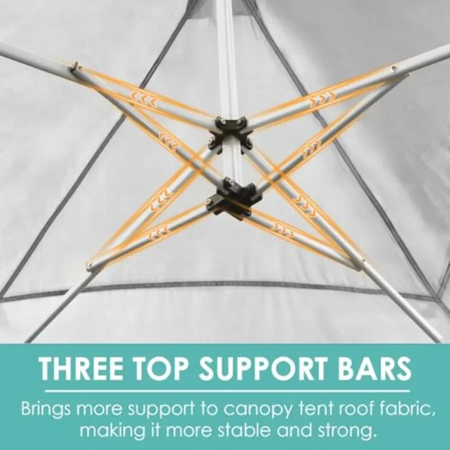 Tente pop-up 10x20 pieds avec 6 parois latérales, tente de réception robuste, hauteur réglable, grand gazebo commercial, protection solaire