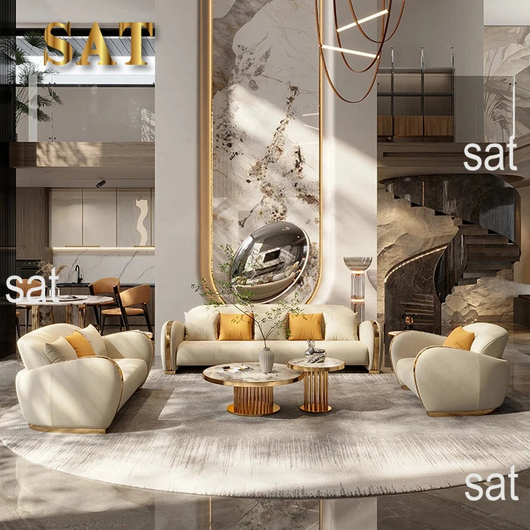 uj-Italian Design High Quality Luxury Living Room Sofa Set Home Furniture Custom Modern Leather Sectional Sofa*