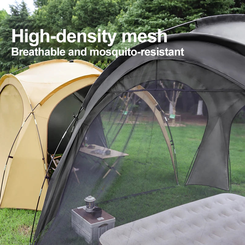 Sonuto 8-13 Person Camping Tent Sun Rainproof & Anti-Mosquito Large Car Awning Compact Foldable Outdoor Pavilion for Family