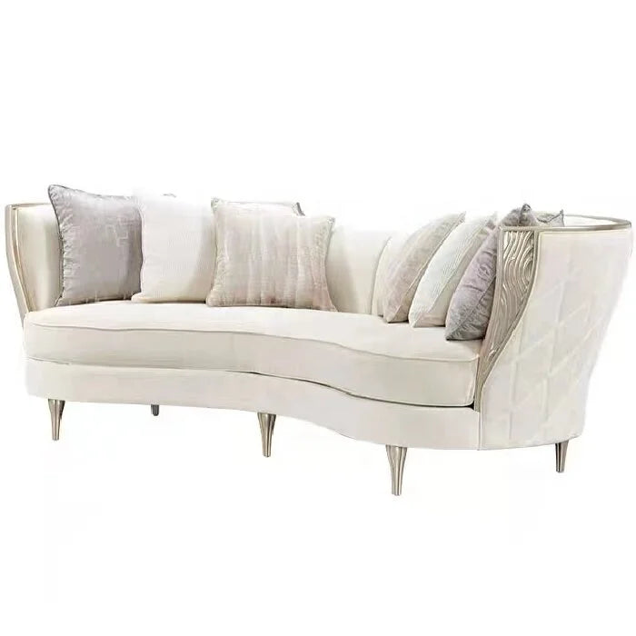 +Hot Selling Luxury Modern Italian Wooden Frame Fabric Living Room Furniture Sofa Set