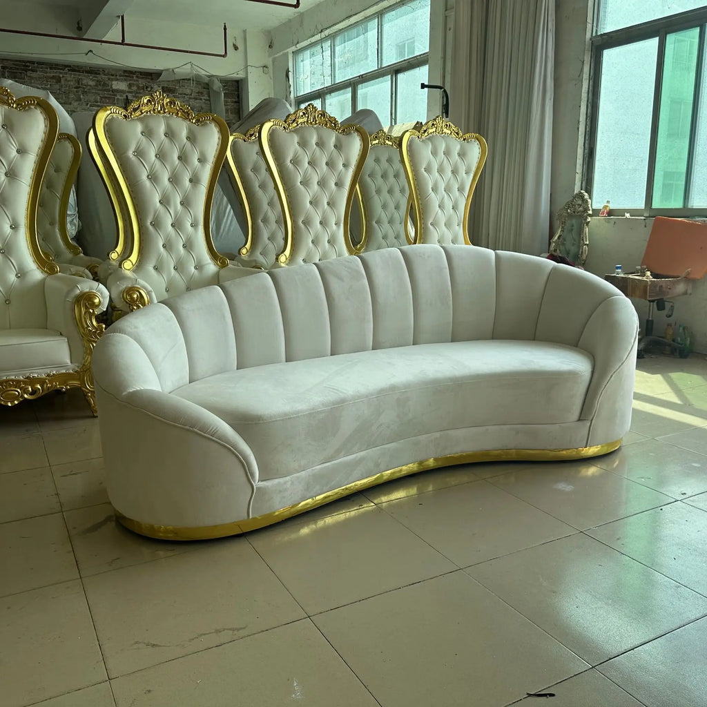 M183 Studio hotel banquet sofa wedding bride and groom exclusive sofa for bedroom living room Soft velvet cushion sofa Customiza