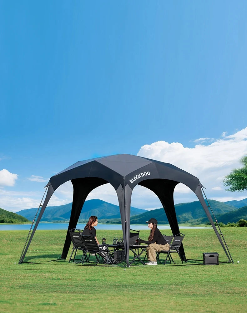 Naturehike BLACKDOG Camping Dome Tent Sunshade 150D Oxford Cloth Combination Buckle or Zipper Outdoor Travel Tent With Chimney
