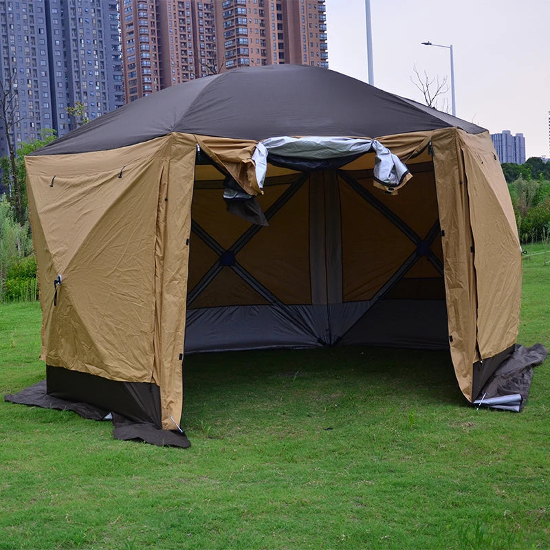 Abri solaire personnalisable pour mariage, camping, plage, extérieur, tente de camping instantanée pour 12 personnes