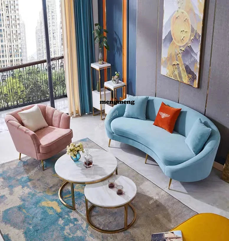 Lazy Luxury Living Room Sofas Modern Designer Curved Nordic Sofas Loveseat Tatami Recliner Mobili Per La Casa Decoration