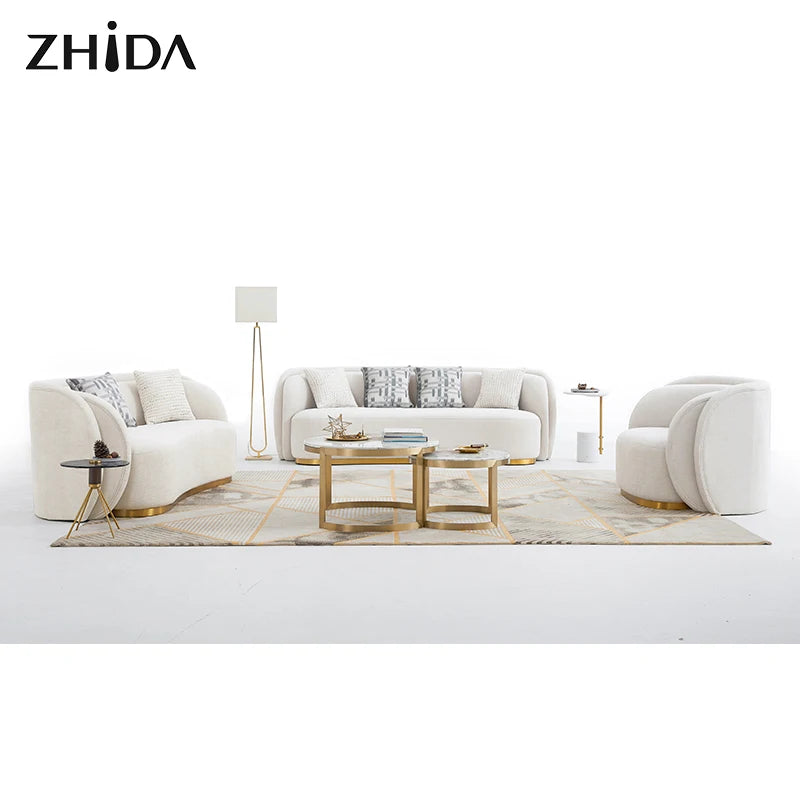 Italian Style Living Room Sofas Set Furniture Customization Sofa Set Couch Live Room Furniture