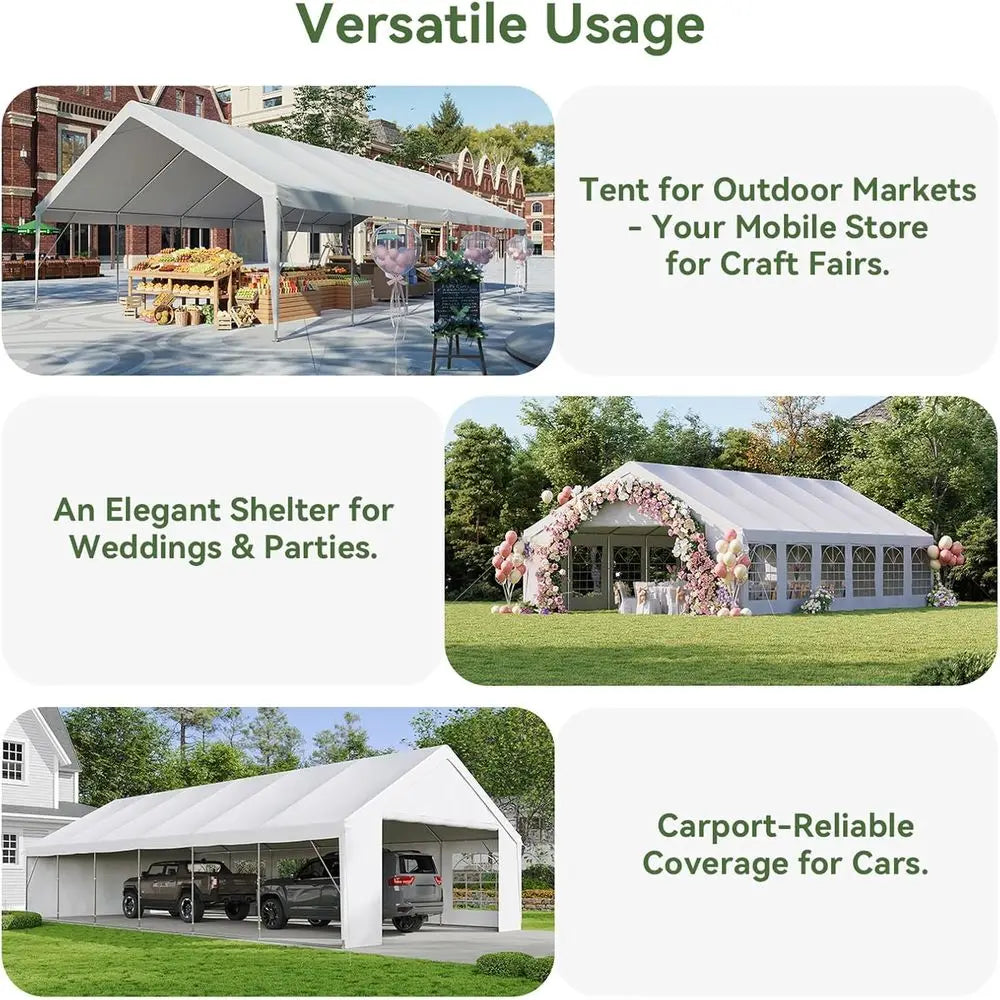 20x40 Party Tent or Weddings Waterproo Event Tent with Removable Sidewalls &Roll-up Door, Heavy-Duty Steel e or Outdoor Weddings