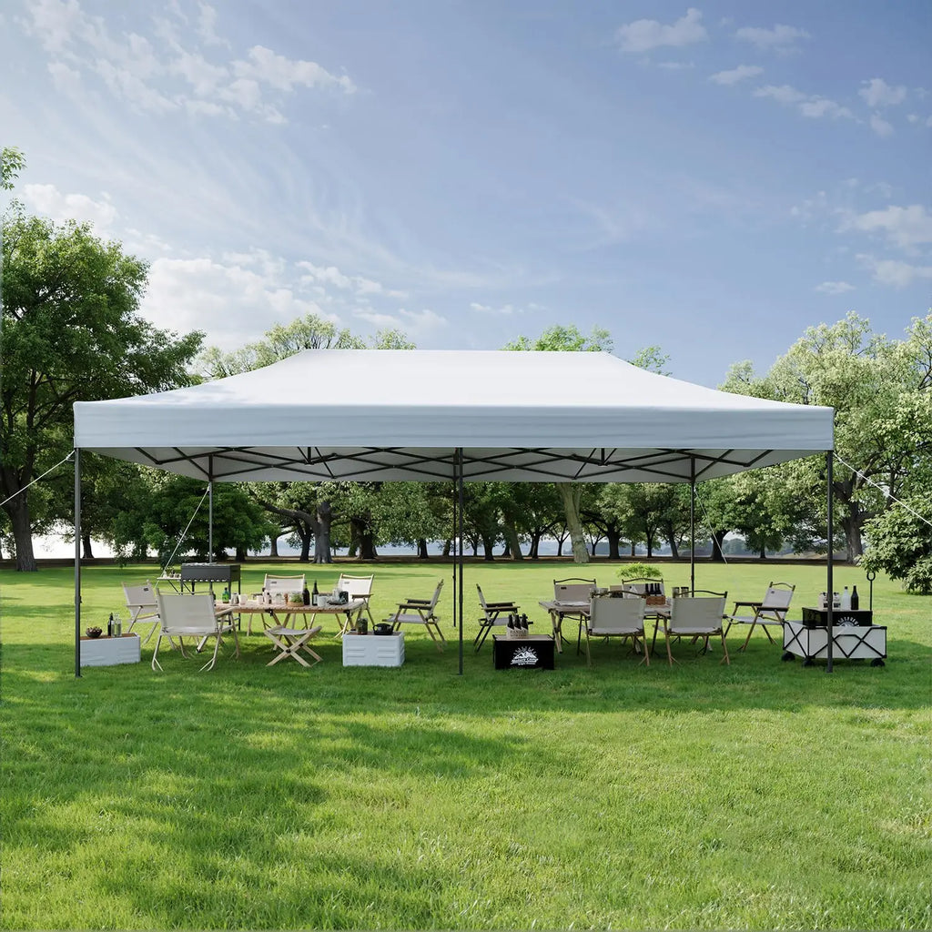 10x20 Pop Up Canopy Without Sidewalls, Easy Up Instant Shelter with Roller Bag & Sand Bags – Outdoor Canopy Tent for, Custom