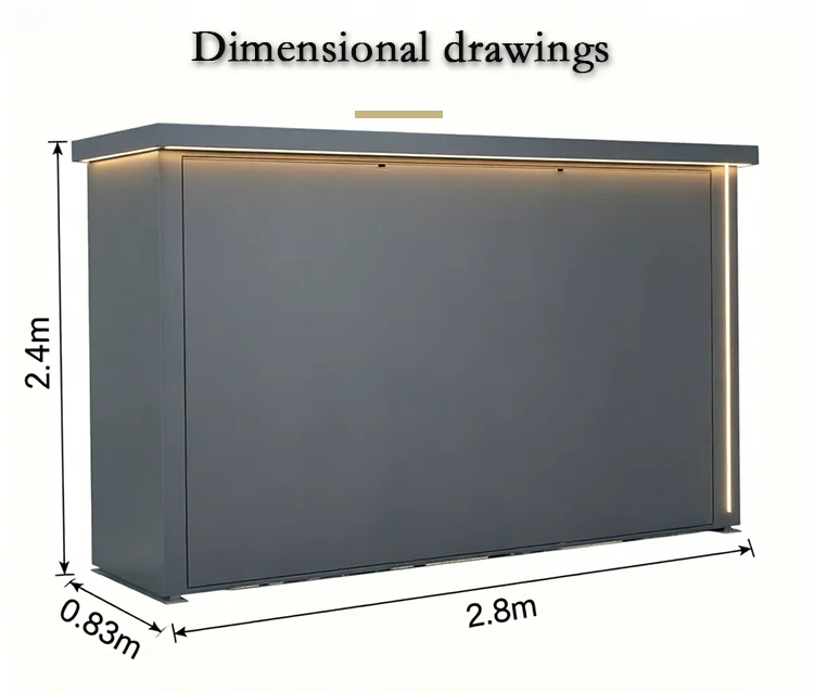 All-in-One Complete Custom Outdoor Kitchen, Premium Fully Equipped, Anti Wind Rain Snow for Residential Outdoor Use