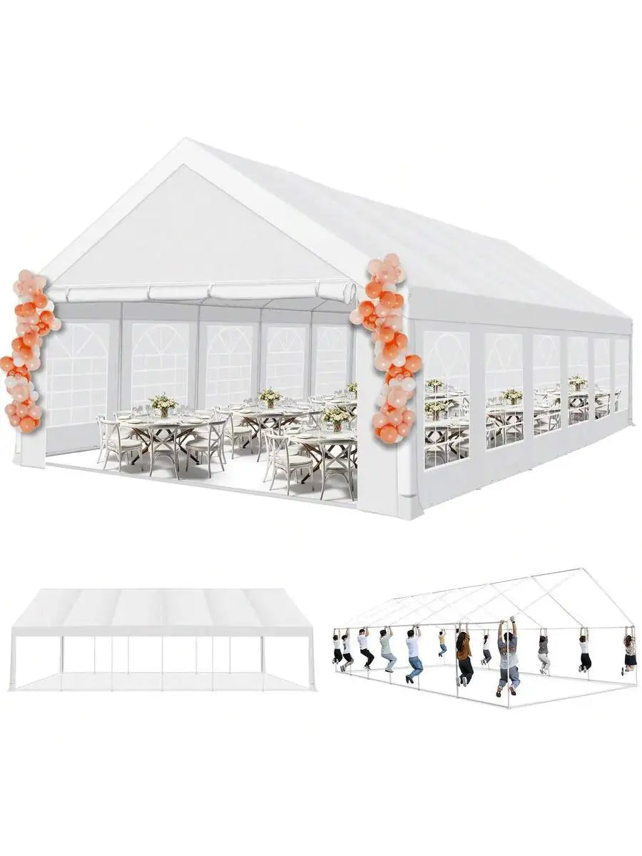 20x40 Ft Heavy Duty Outdoor Party Tent With Removable Sidewalls UV50+ Waterproof Canopy