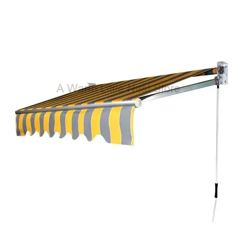 Retractable Gazebos Hand-cranked Awning Outdoor Balcony Window Shop Sunshade Tent Courtyard Sun Protection and Rainproof Pergola