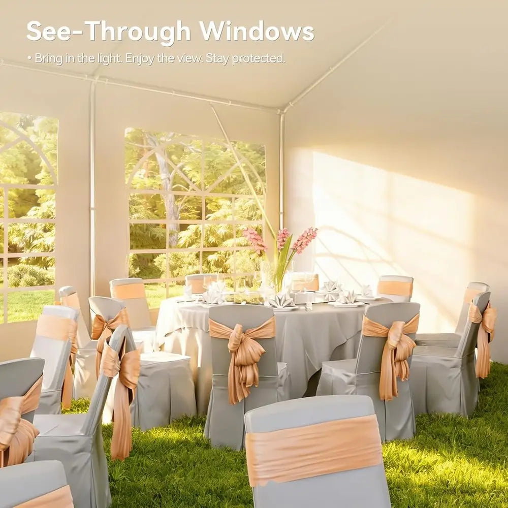 20x40 Party Tent or Weddings Waterproo Event Tent with Removable Sidewalls &Roll-up Door, Heavy-Duty Steel e or Outdoor Weddings