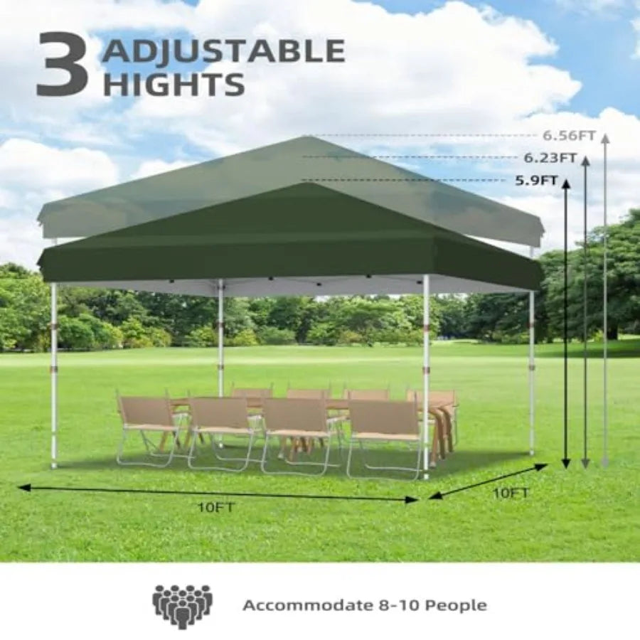 Beach tent for outdoor events, parties, camping; 210D Oxford fabric, black; one-push setup, waterproof UPF 50+ sun protection