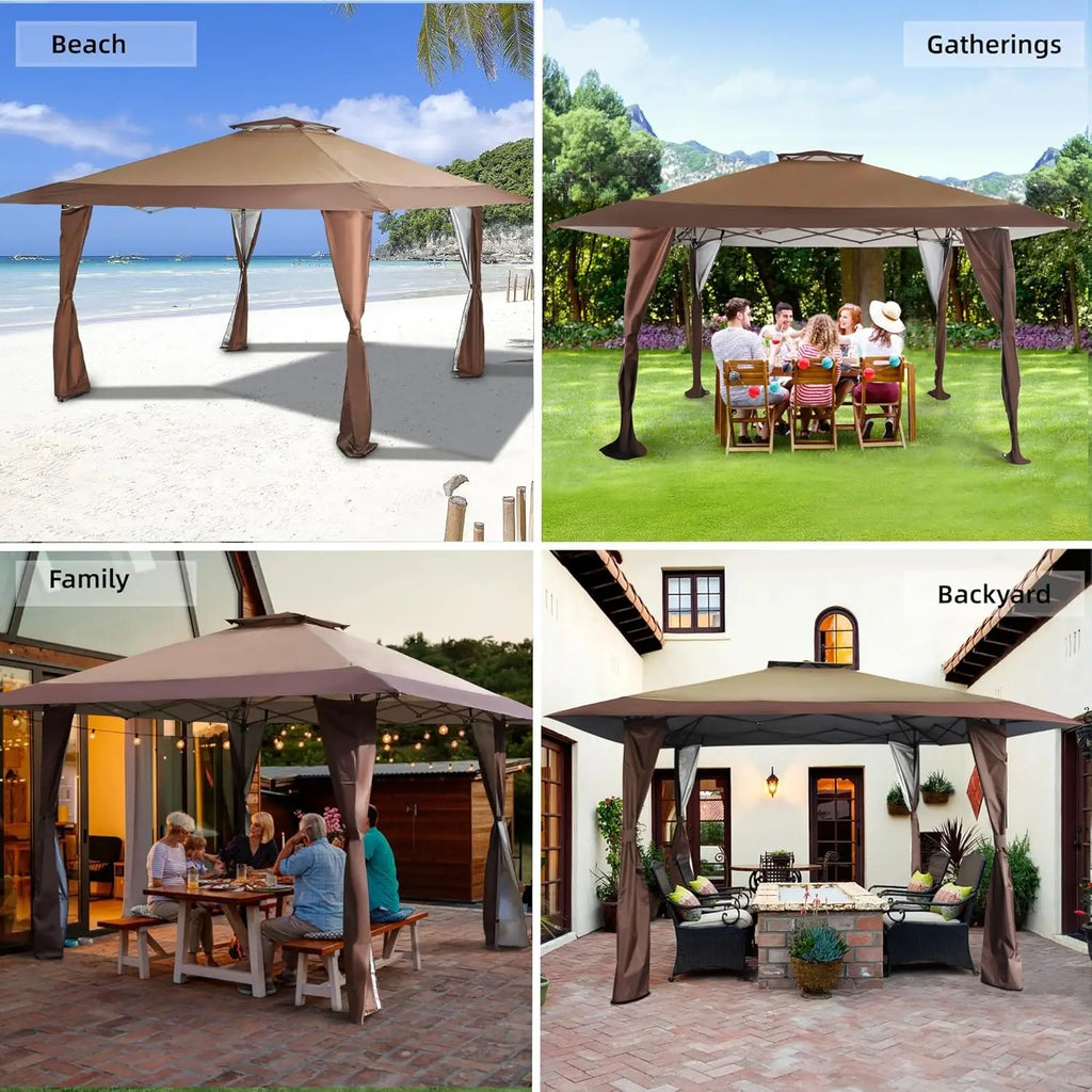 13x13 Pop Up Canopy Tent, Gazebo Shelter Sun Shade Canopies Patio Portable Popup Tents Outdoor, Customized