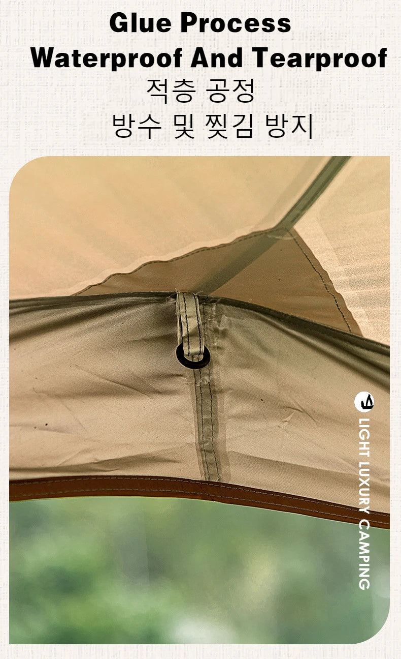 MOUNTAINHIKER 8-10 Person Outdoor Camping Dome Tents Light Luxury Round Gazebo Big Canopy Large Awning Pergola House