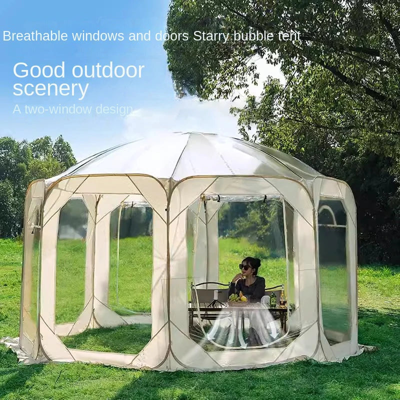 New Star Tent Transparent Bubble House Sun Room 4-10 Person PVC Courtyard Restaurant Shed Camping Supplies Outdoor Camping