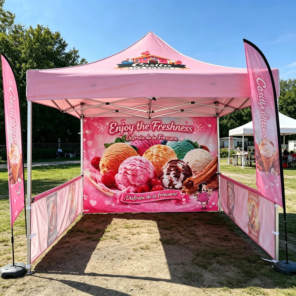 Exhibition Event Marquee Gazebos Custom Printed Business Advertising Canopy Pop Up Foldable Tent