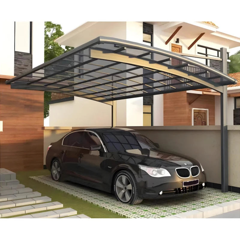 Membrane Structure Carport，Tensile Fabric Parking Shelter for Factory Commercial Use, Custom Size Sun Rain Canopy