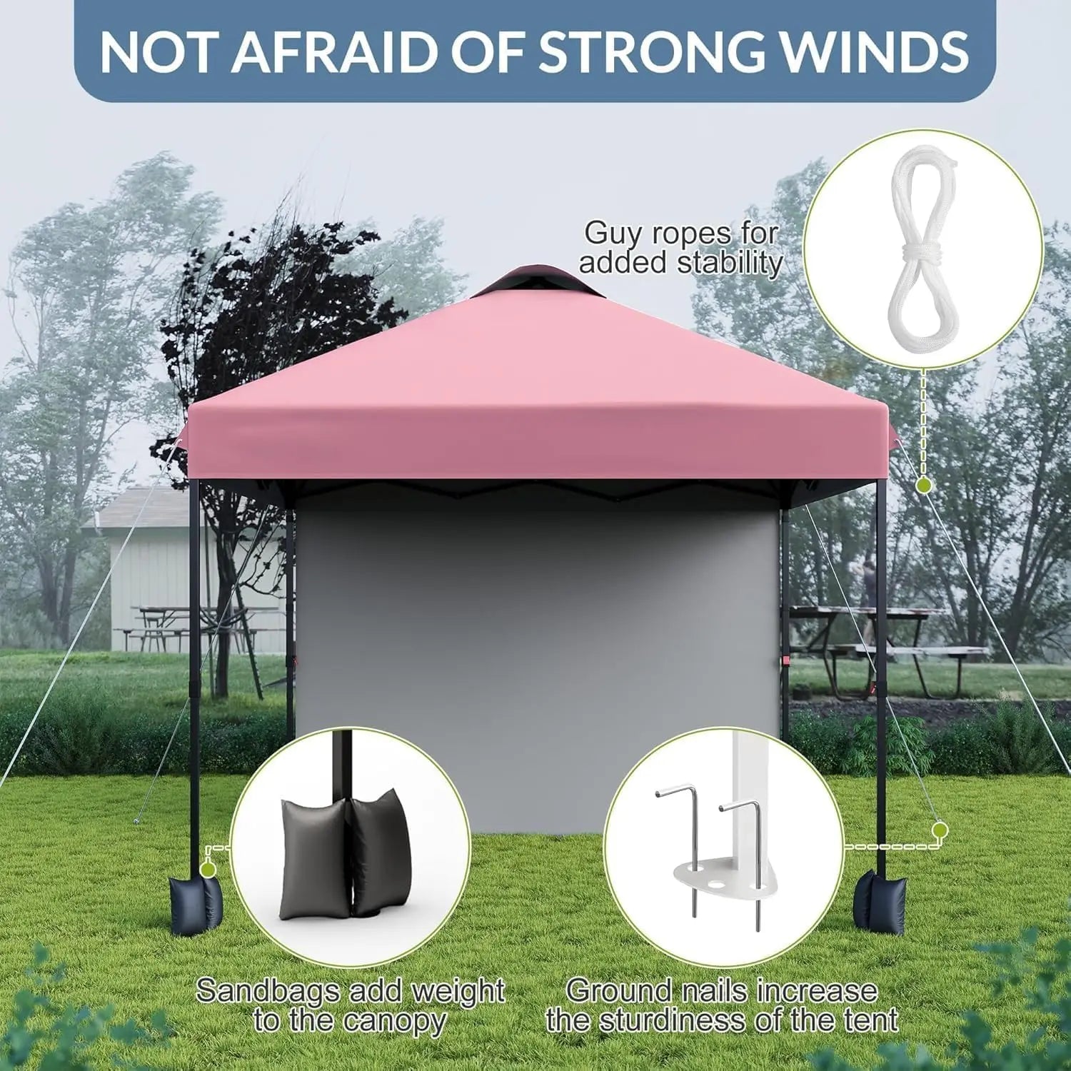 10x10FT Instant Pop-Up Gazebo with Removable Sidewalls, UV Protection & Waterproof Outdoor Canopy, Portable Event Tent for Parties, Weddings, Backyard, Beach, Camping