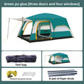 Upgraded 4 Season Camping Tent 8-12 Person Waterproof Windproof Double Layer 2 Room Family Outdoor Backpacking Equipment