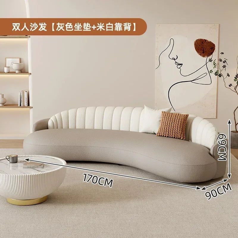 Curved Velvet Couches Modern Lounge Comfortable Nordic Puffs Sofa Luxury Designer Solid Wood Sofas Para El Hogar Home Furniture