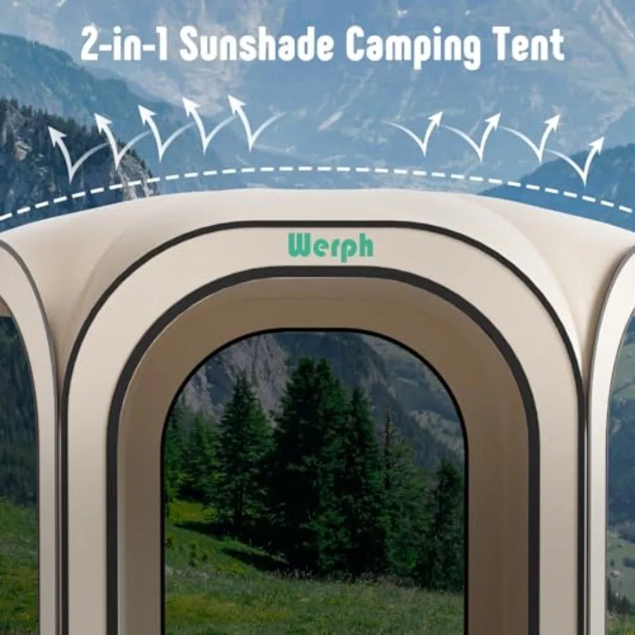 12x12 Pop Up Screen Tent Mosquito Net Gazebo UV Resistant Roof Waterproof Screen Canopy Quick Setup Outdoor Shelter for Backyar