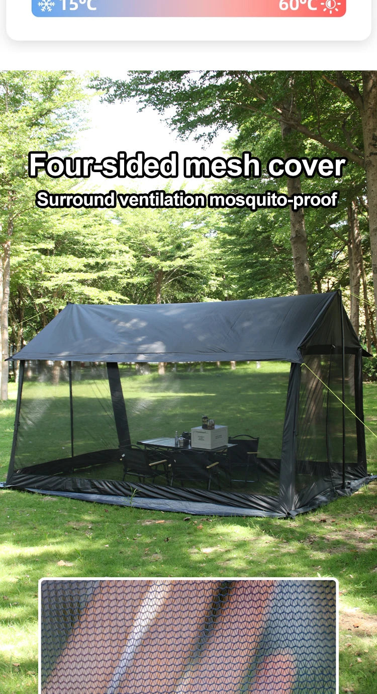 Sonuto 210D Automatic Camping Tent Large Instant Pop-up Family Tent Waterproof Anti-Mosquito Sun Shelter for Outdoor Beach Park