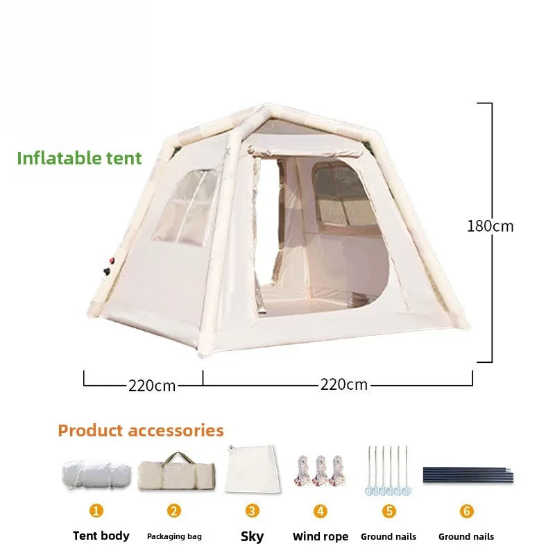 Outdoor Inflatable Tent Windproof Rainproof Camping Dome Quick Open One Piece Bulk Buy Tent Camping Tente Carpas Para Camping