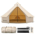 Canvas Bell Tent Yurt Tent 4 Seasons for Camping 100% Cotton Glamping Tents with Stove Jack Family Camping Outdoor Hunting Part