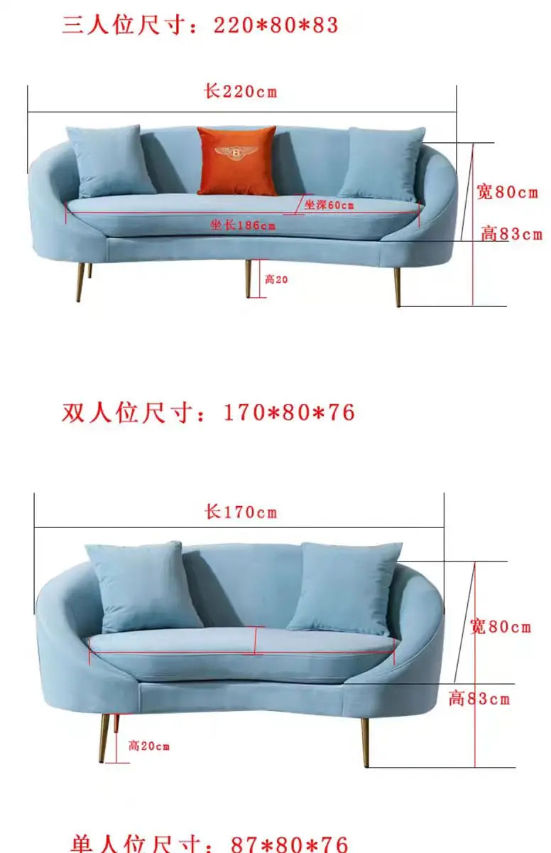 Lazy Luxury Living Room Sofas Modern Designer Curved Nordic Sofas Loveseat Tatami Recliner Mobili Per La Casa Decoration