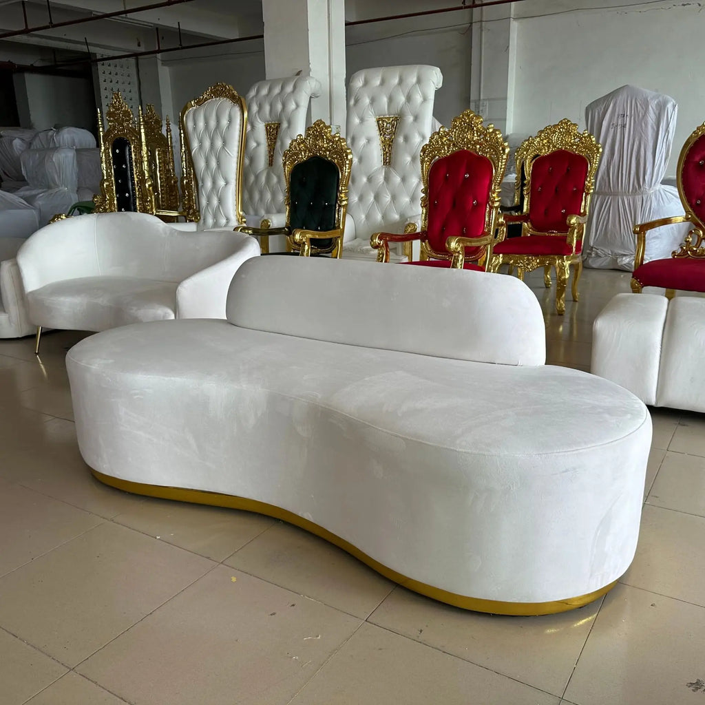 M183 Manufacturer customizes special-shaped fabric sofa office reception sofa living room light luxury wedding sofa