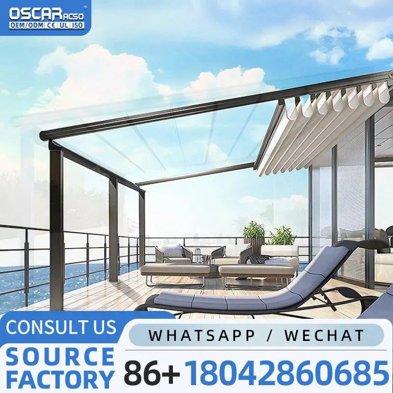 Motorised Retractable Gazebo with Easy Installation and Stylish Design similar to Canopy and Awning for Patio Garden Balcony Mot