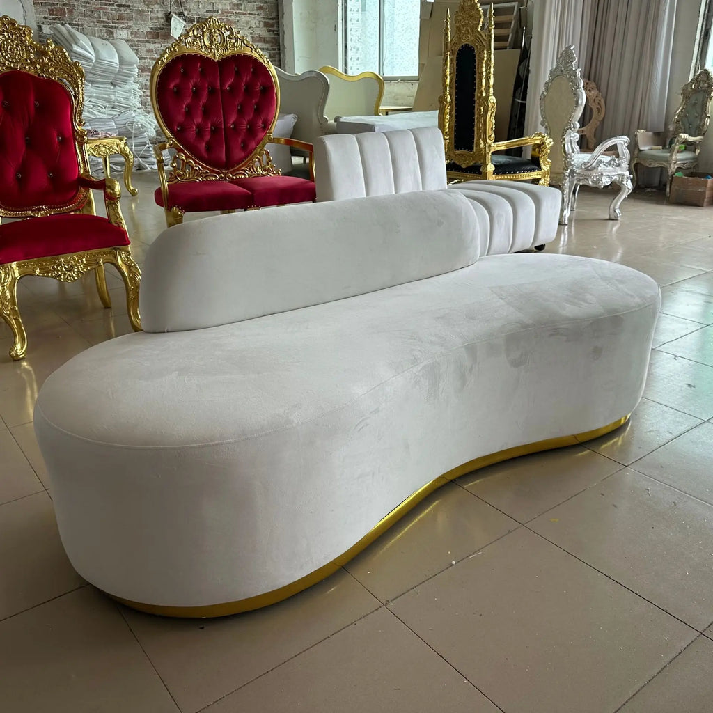 M183 Manufacturer customizes special-shaped fabric sofa office reception sofa living room light luxury wedding sofa