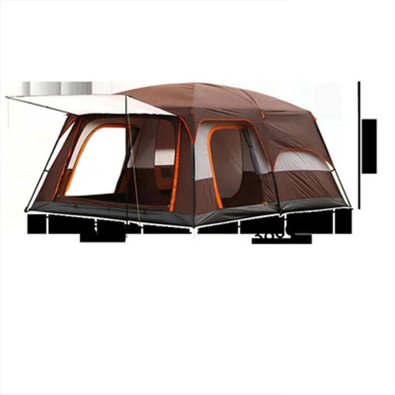 6 - 10 People Family Tour Hiking Picnic Rain-proof Mosquito-proof Wind-proof Camping Tent Outdoor  2 Rooms tent