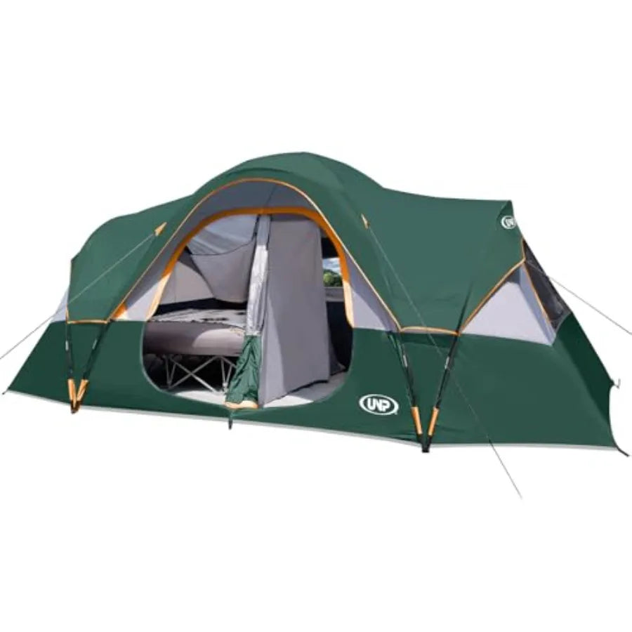 Camping Tent 10-Person-Family Tents, Parties, Music Festival Tent, Big, Easy Up, 5 Large Mesh Windows, Double Layer, 2 Room, Wa