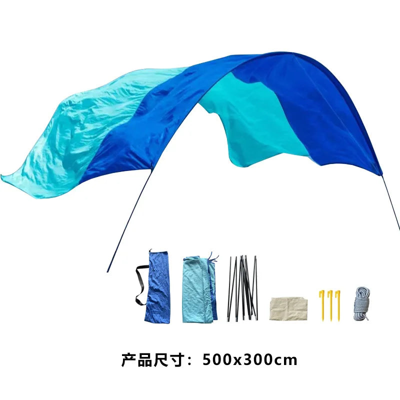 Portable Beach Canopy, Lightweight Sun Shade Shelter, UPF50+ UV Protection Beach Tent for Family, Camping,