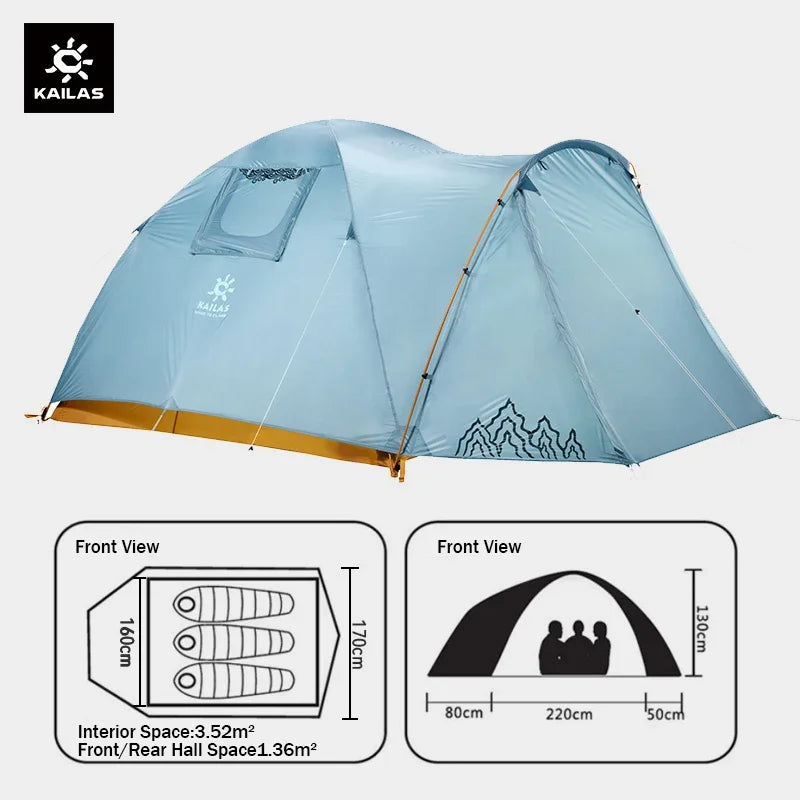 KAILAS STAR NIGHT III Tent Hiking Ultralight 3-4 Person Double Layer Windproof Outdoor Camping Waterproof Tourist Tent KT2203213
