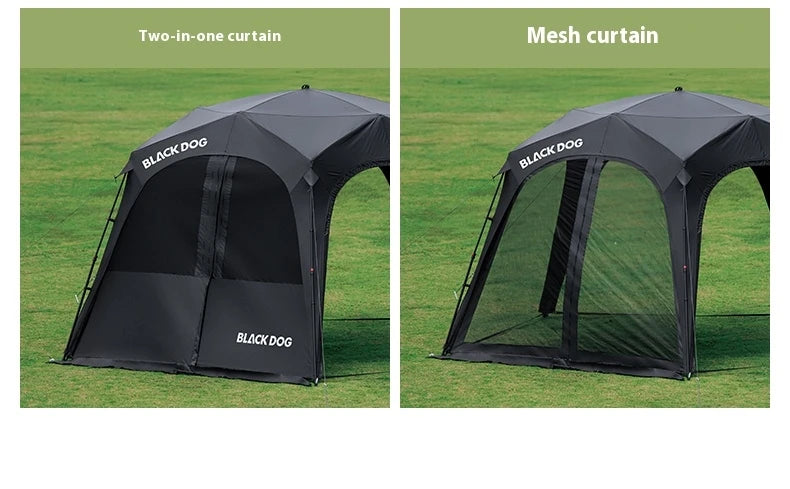 Naturehike BLACKDOG Camping Dome Tent Sunshade 150D Oxford Cloth Combination Buckle or Zipper Outdoor Travel Tent With Chimney