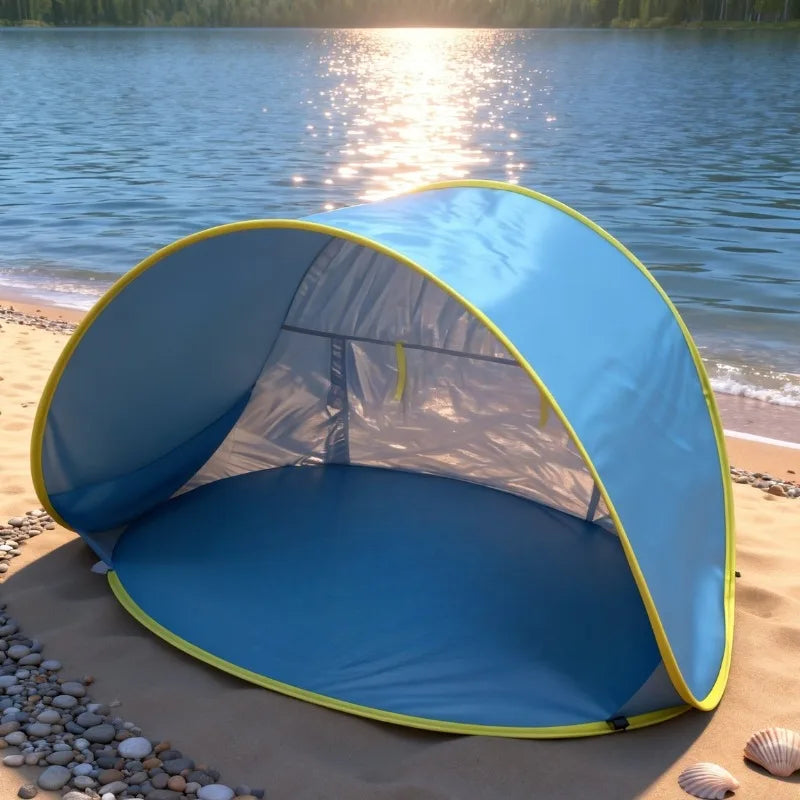 Sunshade Beach Tent Portable Quick Setup Suitable for Hiking Hiking Shelter, Pop-up, Lightweight, Outdoor Canopy, Family Outing