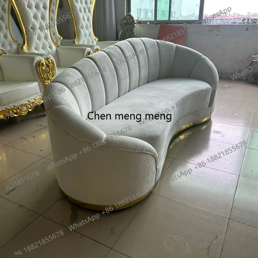M183 Studio hotel banquet sofa wedding bride and groom exclusive sofa for bedroom living room Soft velvet cushion sofa Customiza