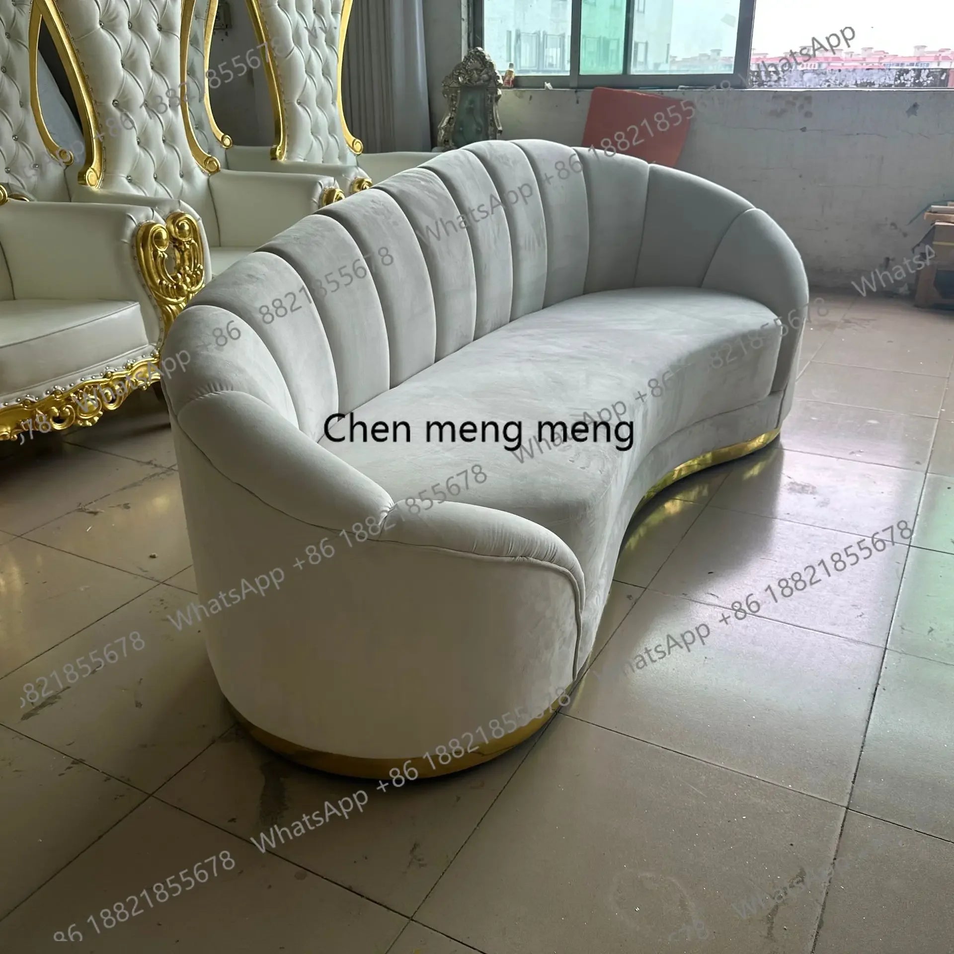 M183 Studio hotel banquet sofa wedding bride and groom exclusive sofa for bedroom living room Soft velvet cushion sofa Customiza