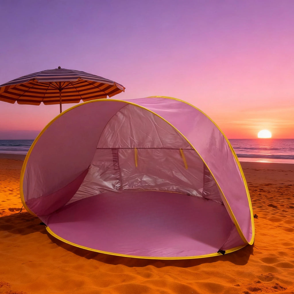Sunshade Beach Tent Portable Quick Setup Suitable for Hiking Hiking Shelter, Pop-up, Lightweight, Outdoor Canopy, Family Outing