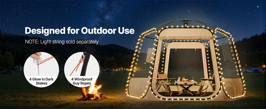 SucceBuy Pop up Bubble Tent Waterproof & UV-Resistant Clear Camping Tent Shelter Outdoor Garden Dome Igloo Tents with Windows
