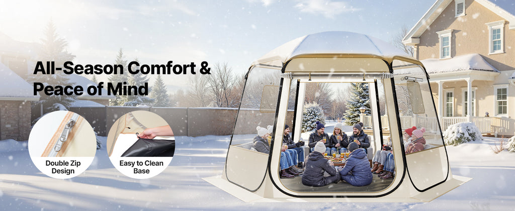 SucceBuy Pop up Bubble Tent Waterproof & UV-Resistant Clear Camping Tent Shelter Outdoor Garden Dome Igloo Tents with Windows