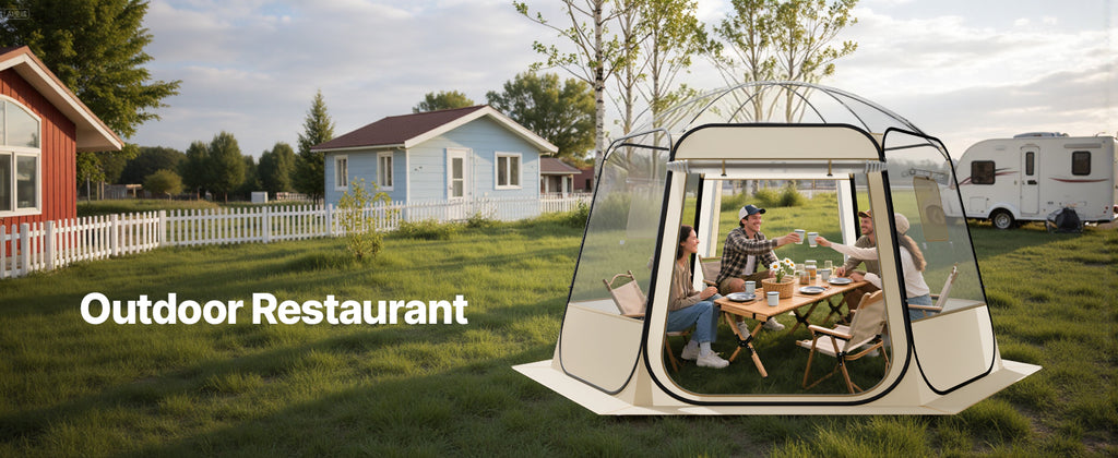 SucceBuy Pop up Bubble Tent Waterproof & UV-Resistant Clear Camping Tent Shelter Outdoor Garden Dome Igloo Tents with Windows