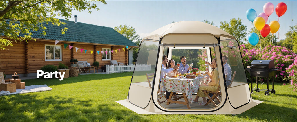 SucceBuy Pop up Bubble Tent Waterproof & UV-Resistant Clear Camping Tent Shelter Outdoor Garden Dome Igloo Tents with Windows