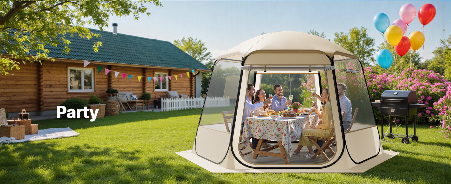 SucceBuy Pop up Bubble Tent Waterproof & UV-Resistant Clear Camping Tent Shelter Outdoor Garden Dome Igloo Tents with Windows